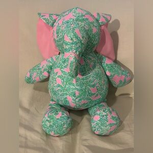 Lilly Pulitzer Elephant Stuffed Animal Plush Toy PINK SAND PARADISE MINNIE 15”